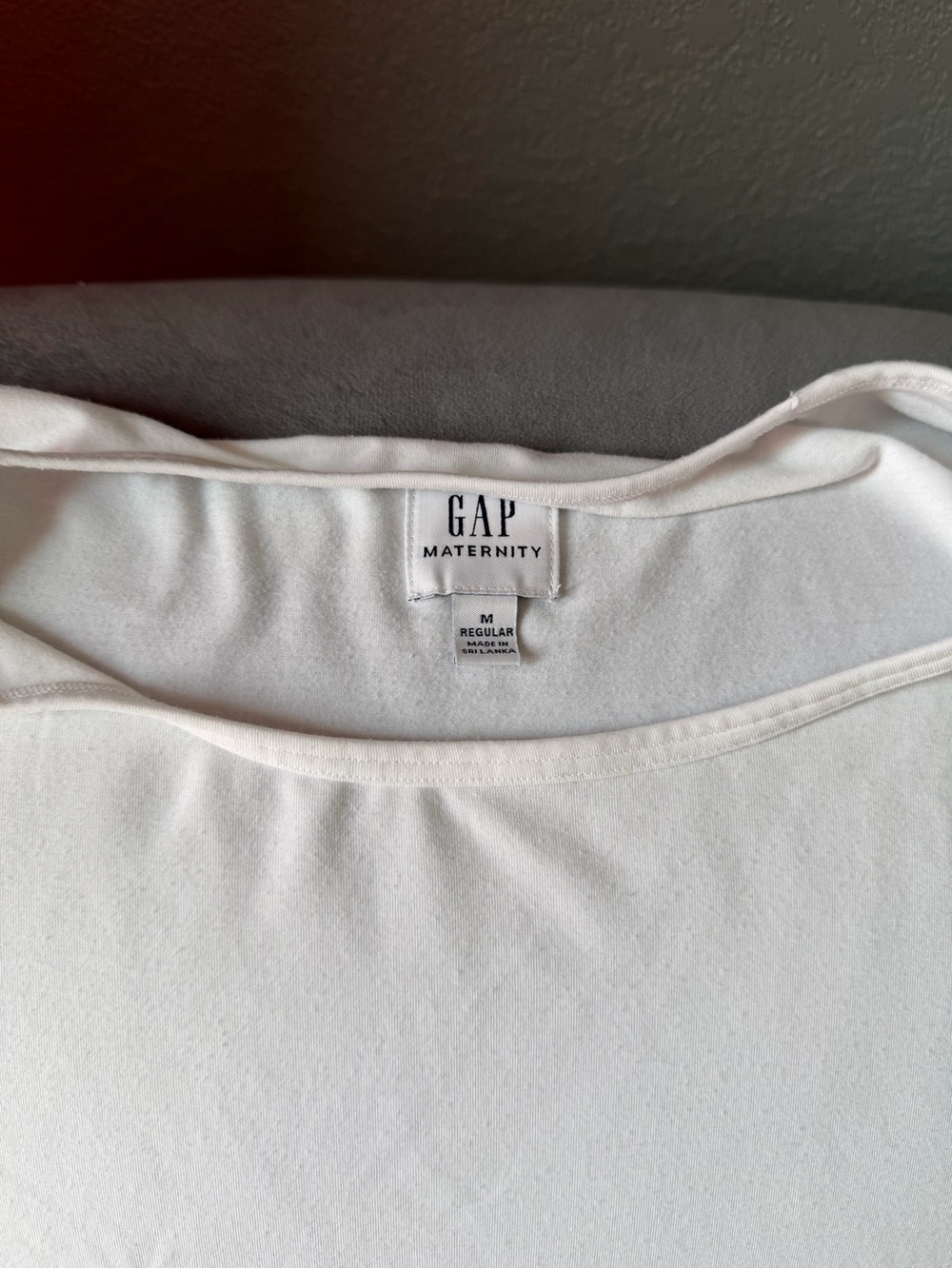GAP Maternity Cream Scoop Neck Top